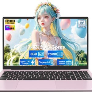 NIMO 15.6″ IPS FHD Student Laptop, Intel 6-Core i3-1215U, 8GB RAM, 256GB SSD (Beats i5-1135G7,R5-7520U, Matches i7-1165G7), 65W Type-C, Backlit Keyboard, Fingerprint, Wi-Fi 6, for Home & Business