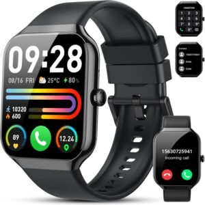 Smart Watch(Answer/Make Call BT5.4), 2026 New Smartwatch for Men Women, 1.96″ HD Touch Fitness Watch with 110+ Sport Modes/Heart Rate/Sleep Monitor/Pedometer, IP68 Waterproof Fitness Activity Tracker