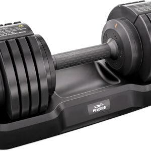FLYBIRD DB2 Adjustable Dumbbell, 55LB/110LB Single Dumbbell for Home Gym Exercise & Fitness, 5-IN-1 Fast Adjustable Weights with Anti-Slip Handle (2 Weight Option)