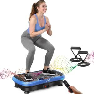 AXV Vibration Plate Fitness Platform Exercise Machine Vibrating Shaking Full Body Shaker Workout Vibrate Stand Shake Board Sport for Weight Loss Fat Burner for Gym Home Office