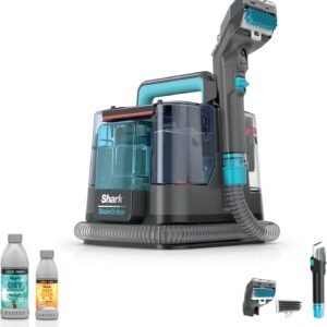Shark StainStriker Portable Carpet & Upholstery Cleaner with On-Board Self-Cleaning, Spot, Stain, & Odor Eliminator, Includes 2 Cleaning Tools, 2 Cleaning Solutions, Charcoal, PX221BRN