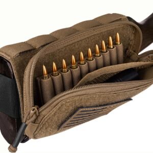 PETAC GEAR Tactical Buttstock Rifle Stock Pack/Adjustable Shell Holder Cheek Rest Pouch for Long Action …