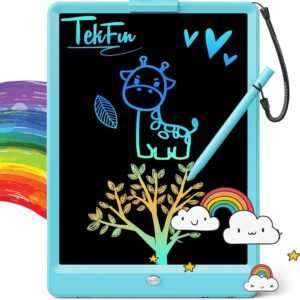 TEKFUN LCD Writing Tablet for Kids, 10-inch Coloring Drawing Pad, Mess Free Doodle Board, Easter Gifts for Boys and Toddlers, Toys for 3 4 5 6 7 8 Year Old Girls(Blue)
