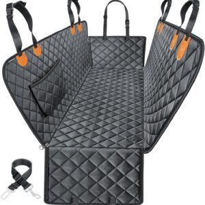 URPOWER Dog Car Seat Cover for Pets 100% Waterproof Seat Cover Hammock 600D Heavy Duty Scratch Proof Nonslip Durable Soft Back Seat Covers for Cars and SUVs