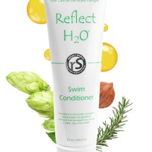 Reflect HշO Swim Conditioner – Moisturizing & Strengthening Swim Hair Care Conditioner for Damaged Hair – Sulfate-Free Chlorine Hair Protection with Rosemary & Vitamin E for Fresh, Hydrated Hair – 8oz