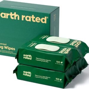 Earth Rated Pet Wipes for Dogs and Cats, Hypoallergenic, Cleaning and Hydrating, for Grooming Paws, Body and Butt, Unscented, 400 Count