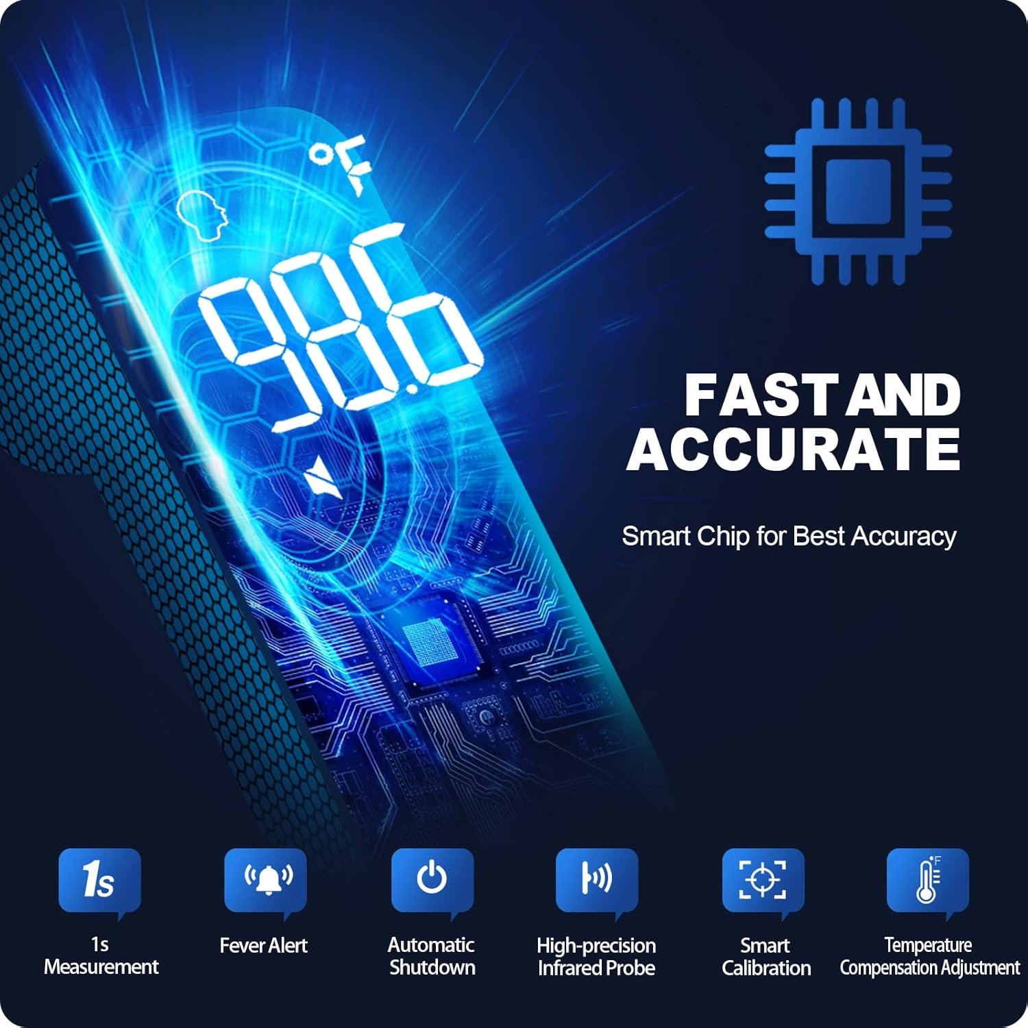 No-Touch Thermometer for Adults and Kids, Accurate Digital Baby Thermometer, Fever Alarm & Silent Mode, 2 in 1 Forehead & Object Mode - Image 7