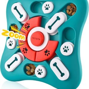 PETSTA Dog Puzzle Toys, Treat Dispensing Dog Enrichment Toys for IQ Training and Brain Stimulation, Interactive Mentally Stimulating Toys as Gifts for Puppies, Cats, Dogs