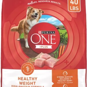 Purina One +Plus Dry Dog Food High Protein Healthy Weight, Real Turkey – 40 lb Bag