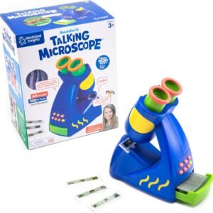 Educational Insights GeoSafari Talking Microscope – Kids Microscope Toy Featuring Bindi Irwin, Interactive STEM Toys and Science Kits for Kids 3-5, Preschool Science for Toddlers