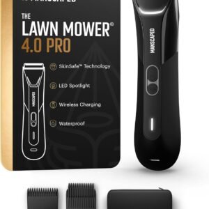 MANSCAPED® The Lawn Mower® 4.0 PRO – Groin & Body Hair Trimmer, Updated SkinSafe® Trimmer Blade, Waterproof Wet/Dry Groomer, USB-C & Wireless Charging Compatible, Men’s Ball Shaver with Travel Lock