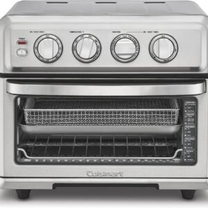Cuisinart Air Fryer Toaster Oven, 1800W, 8-in-1 with Air Fry, Convection, Broil & Warm, 0.6 Cubic Feet, 60-Minute Timer, TOA-70NAS, Stainless Steel