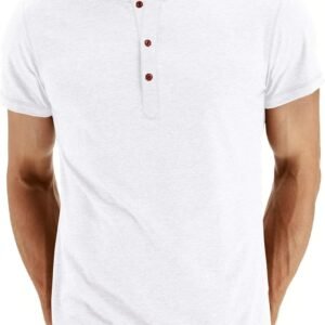 NITAGUT Mens Fashion Casual Front Placket Basic Long/Short Sleeve Henley T-Shirts
