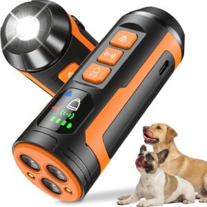 Dog Bark Deterrent Devices, 3X-Fast Anti Barking, 50 FT Range, LCD Screen, LED Flashlight, Type-C Charging, Portable Training Tool to Correct Bad Behaviors