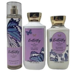 Bath & Body Works Butterfly – Trio – Shower Gel, Fine Fragrance Mist and Body Lotion