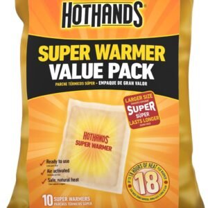 HotHands Body & Hand Super Warmers – Long Lasting Natural Odorless Air Activated Warmers – Up to 18 Hours of Heat – 10 Individual Warmers