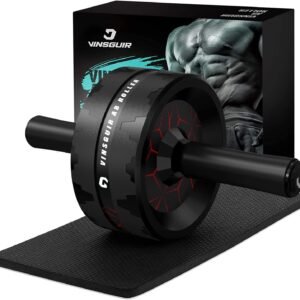 VINSGUIR Ab Roller Wheel, Abs & Core Workout Equipment for Home Gym with Knee Pad Accessories, Abdominal Wheel for Full-body Strength Training