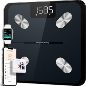 Etekcity Smart Scale for Body Weight, FSA&HSA Eligible, Bathroom Digital Weighing Scale with BMI, Body Fat, Muscle Mass, Accurate Bluetooth Home User Health Equipment Sync Apps, LED, Tempered glass