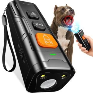 Dog Bark Deterrent Devices, Ultrasonic Anti Barking Device for Dogs, Stopping Own or Neighbor’s Dog Barking,Portable Dog Training Device, Safe & Effective for Indoor & Outdoor Use, Black
