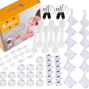 Baby Proof Kit, 58 Packs Baby Proofing Kit Essentials Child Proofing Appliance with Cabinet Locks, Corner Guards and Outlet Covers – All-in-one Super Value Child Proof Kit