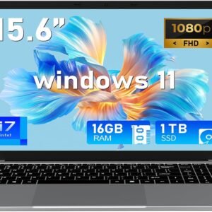 NIAKUN Laptop Computer, Gaming Laptops 2026, 15.6 Inch Lap Top PC Windows 11 Pro, 16GB RAM 1TB SSD, Core i7-7600U Processor(up to 3.9GHz), Office 365, for Business and Students, Backlit Keyboard