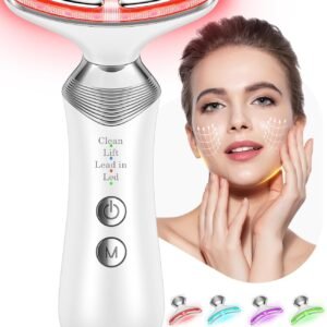 Face Massager Tool for Face and Neck, 7-in-1 Facial Neck Massager Tool with 4 Modes, Beauty Device Facial Massage for at-Home Skin Care or Travel Use