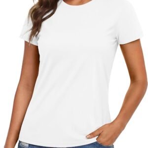 MAGCOMSEN Women’s Workout Tops Short Sleeve Shirts UPF 50+ Quick Dry Athletic Sun Protection Rash Guard for Women
