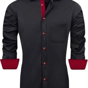 J.VER Men’s Casual Long Sleeve Stretch Dress Shirt Wrinkle-Free Regular Fit Button Down Shirts