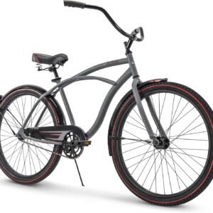Huffy Cruiser Bike, Fairmont or Woodhaven Model, 20/24/26 Inch Sizes, Perfect for Casual Rides, Ergonomic Design, Rear Rack and Basket on Woodhaven Model, Simple Coaster Brakes, Multiple Color Options