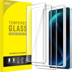 JETech Screen Protector for Samsung Galaxy S26, 9H Tempered Glass Film with Easy Installation Tool, Fingerprint ID Compatible, HD Clear, 3-Pack