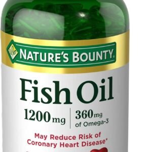 Nature’s Bounty Fish Oil Omega 3 Supplements – Supports Heart Health, 1200 Mg Fish Oil, Omega-3, 200 Softgels (Pack of 1)