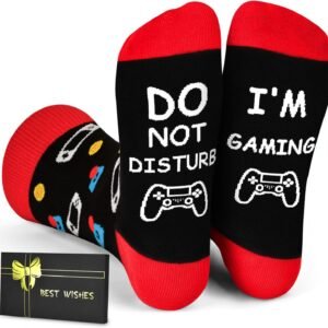 Birthday Gifts for Men Teen Boys, Valentines Day Gift for Him Boyfriend Husband, Do Not Disturb I’m Gaming Funny Gamer Socks