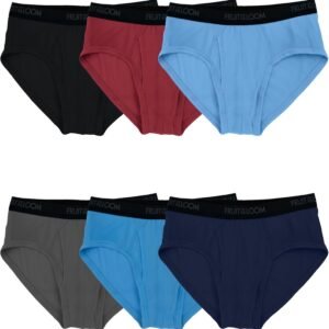 Fruit of the Loom Men’s Underwear Briefs, Tag Free & Moisture Wicking, Assorted Color Multipacks