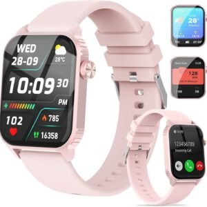 Smart Watch for Women, 120 Sports Modes Smartwatch with 1.83″ HD, Alexa Built-in, Heart Rate/Sleep Monitor, IP67 Waterproof, Bluetooth Call & Music Control Fitness Watch for iPhone/Android (Deep Pink)