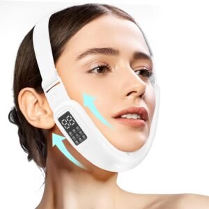 Electric Double Chin Device and V-Face Machine with 8 Modes and 15 Gear Adjustable Intensities – Intelligent Double Chin Machine for V-face