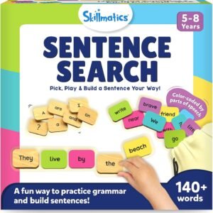 Skillmatics Educational Board Game – Sentence Search, Fun Learning Toys and Games for Kids, Sentence Building Activity, Creative Word Play, 120+ Tiles (1.3 x 1 Inches), Gifts for Ages 5, 6, 7, 8