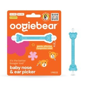 oogiebear Baby Nose Cleaner & Ear Wax Removal Tool – Safe Booger & Earwax Removal for Newborns, Infants, Toddlers – Dual-Ended – Essential Baby Stuff