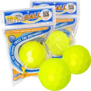 BLITZBALL Plastic Baseball (4 Pack – Official Brand) – Made in USA
