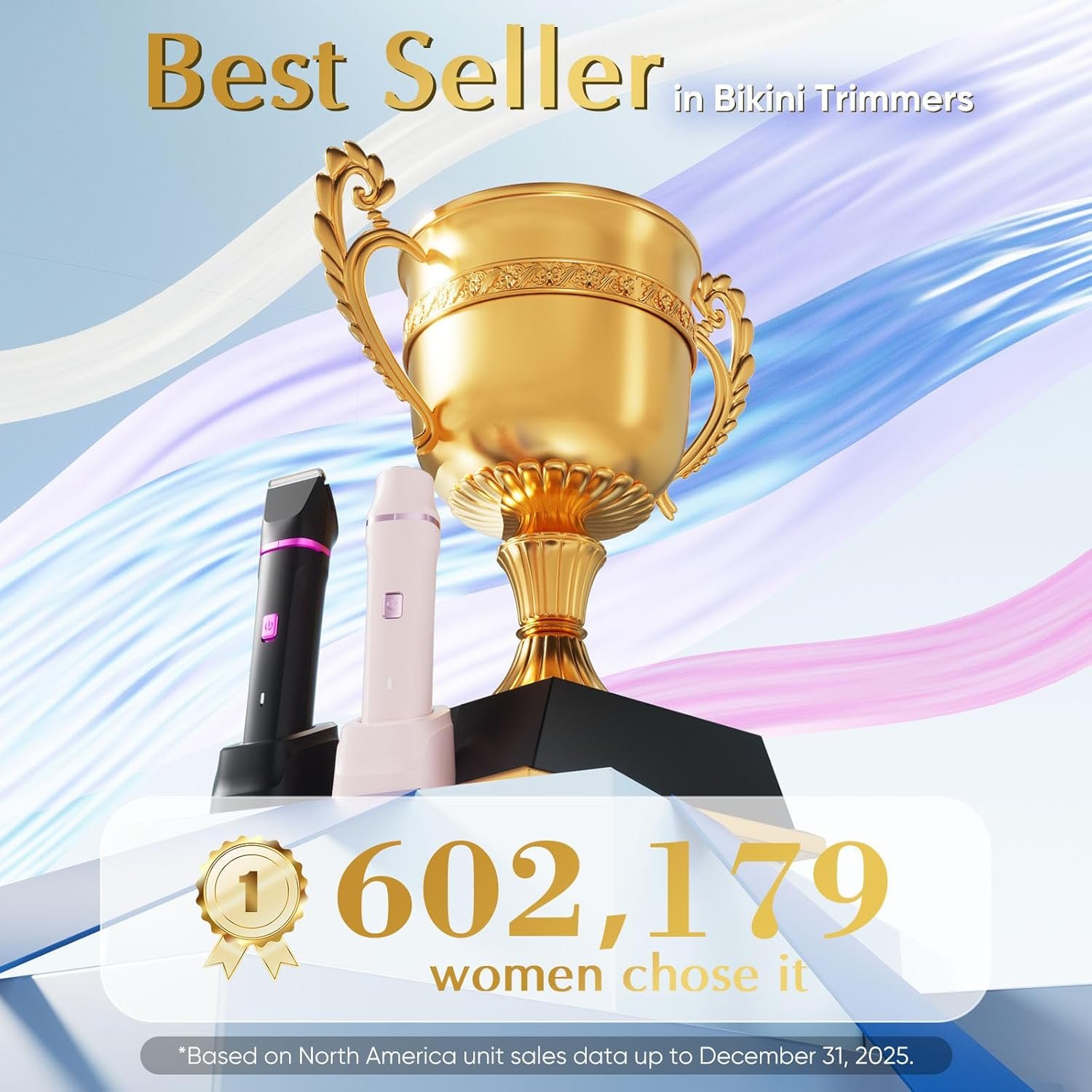 Risina Bikini Trimmer for Women - Painless Electric Razors for Silk Skin,Cordless Body Shaver for Trip,Replaceable Lady Facial Razor, IPX7 Waterproof&Easy Cleaning, Ceramic Blade, Gifts for Women - Image 6