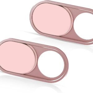CloudValley Camera Cover Slide Ultra-Thin, Webcam Cover for MacBook air, Laptop, iMac, Desktop, PC, MacBook Pro, iPad, iPhone 8/7/6, Privacy Web Camera Protection [2 Packs], Pink