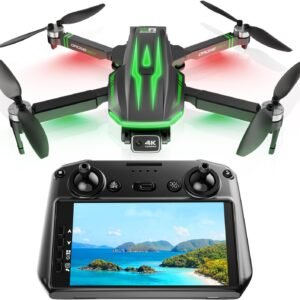S8 GPS Drones with EIS 4K Camera for Adults kids, 5″ Screen on Controller,60 Min Flight Time,Auto Return,Long Range Transmission,Brushless Motor,QuickShots,Foldable and Lightweight Quadcopter with Follow Me,Christmas Toy Birthday Gifts,Under 249g