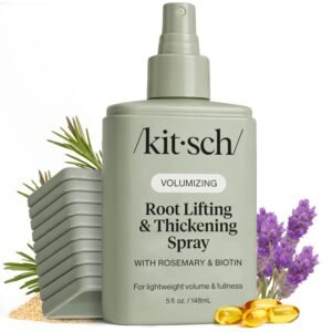 Kitsch Root Lifting Spray for Fine Hair – Thickening Hair Spray With Rosemary and Biotin | Lightweight Volumizing Spray for Instant Lift and Fullness | Adds Volume, Natural Hold – 5oz
