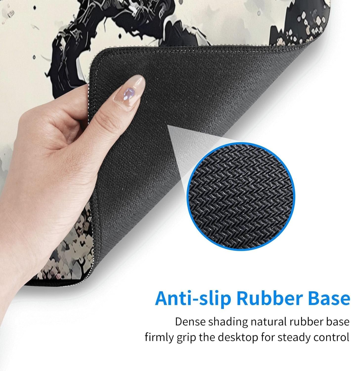 Japanese Mouse Pad, Large Japanese Desk Mat, XL Anime Gaming Keyboard Mat, Non-Slip Rubber Base, Big Extended Desk Protector for Home Office, 31.5”x11.8” - Image 3