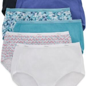 Hanes women’s Hi-Cut Panties Pack, Lightweight Cotton Hi-Cuts, 6-Pack (Retired, Colors May Vary)