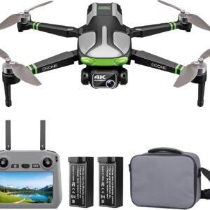 GPS Drones with Camera for Adults 4K, 100-Min Flight Time, 5.7″ FPV Screen, Long Range Video Transmission, RC Quadcopter, GPS Follow, Auto Return, Beginner Mode, Foldable RC Drones with 2 Batteries
