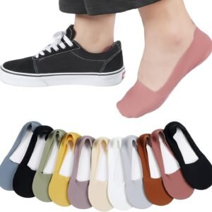 10 Pairs No Show Socks – Women & Men, Low Cut, Liner, Ice Silk, Nonslip, Invisible, Thin