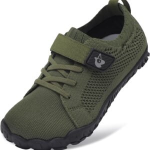 LeIsfIt Kids Girls Boys Shoes Wide Barefoot Shoes Kids Anti-Slip Sneakers Lightweight Hiking Sneakers for Toddler Little Big Kid