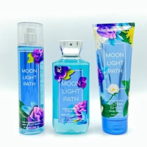 Bath & Body Works Moonlight Path Body Set – Shower Gel 10 Fl Oz, Fine Fragrance Mist 8 Fl Oz & Body Cream 8 Fl Oz