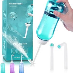 Peri Bottle for Postpartum Travel Bidet – Perineal Care,Portable Travel Squeeze Bottle Bidet for Women Personal Hygiene Cleaning,2 Tubes for Baby Mom After Birth Cleansing and Recovery 16.9OZ(Green)