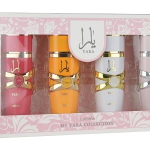 Lattafa My Yara Collection – 4 × 25 ml Eau de Parfum Gift Set for Women (Yara + Yara Moi + Yara Tous + Yara Candy)